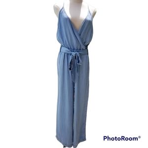 Thread & Supply Chambray Belted Jumpsuit Sz M